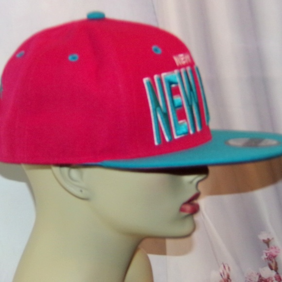 New York Hat 3D Like Heavy Embroidery Pink Hat Embroidered Hat - Picture 3 of 6